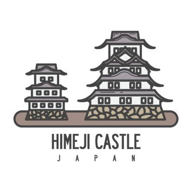 Bir Himeji kalesi çizimi.