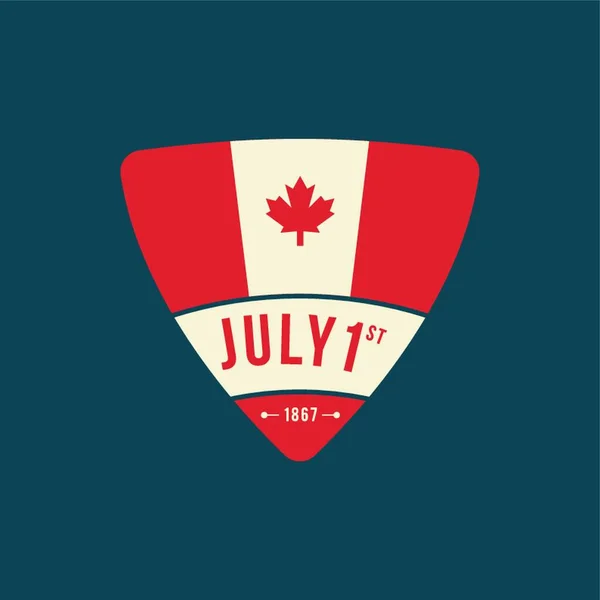 Happy Canada Day Label — стоковый вектор