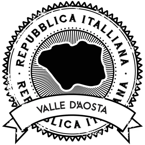 Valle Daosta Map Label — 스톡 벡터