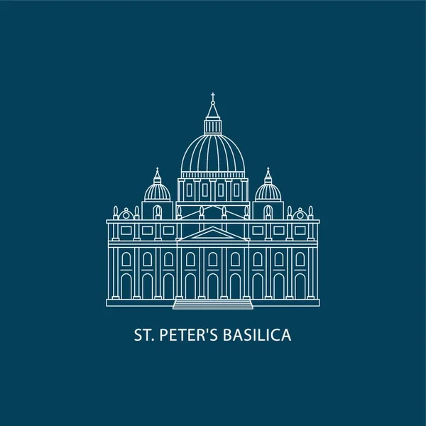 Basílica San Pedro — Vector de stock