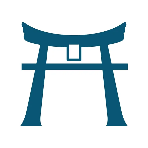 Una Ilustración Del Santuario Itsukushima — Archivo Imágenes Vectoriales