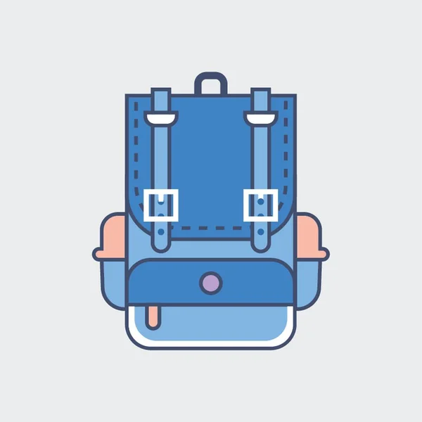 Una Ilustración Bolsa Escuela — Vector de stock