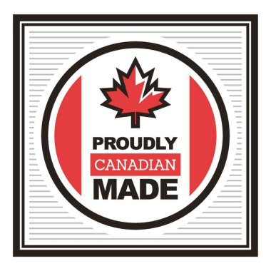 proudly canadian made label clipart