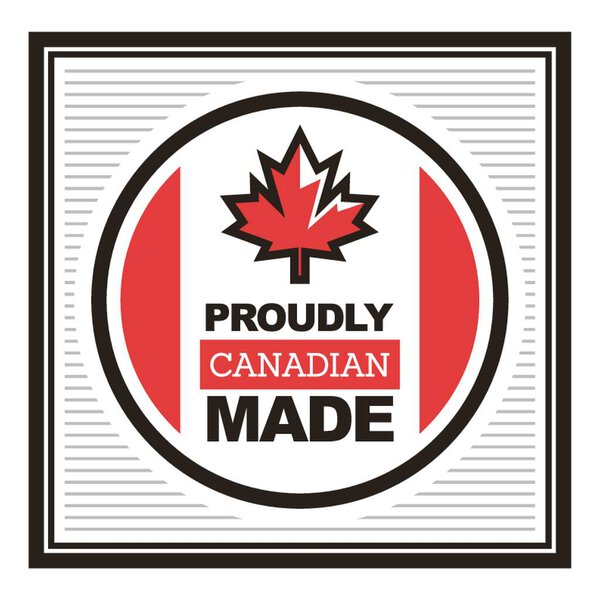 proudly canadian made label