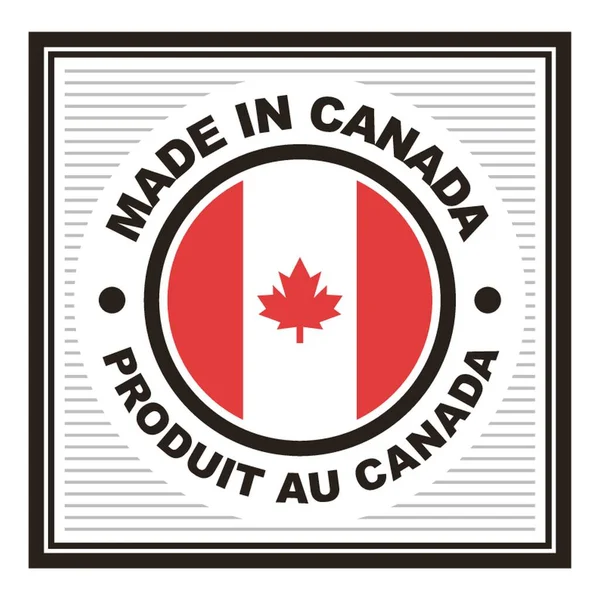 Made Canada Label Illustratie — Stockvector