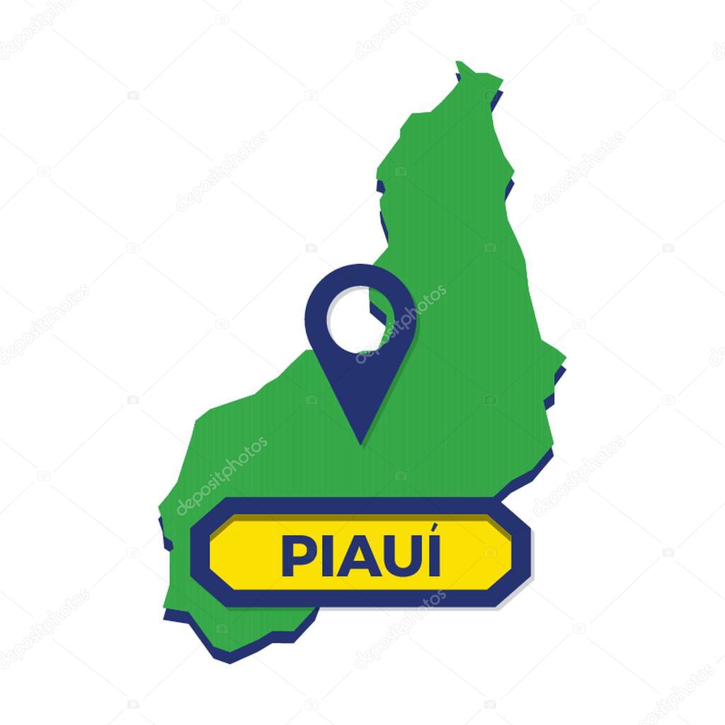 piaui map with map pin
