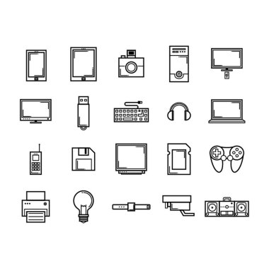 Teknoloji simgeleri koleksiyonu