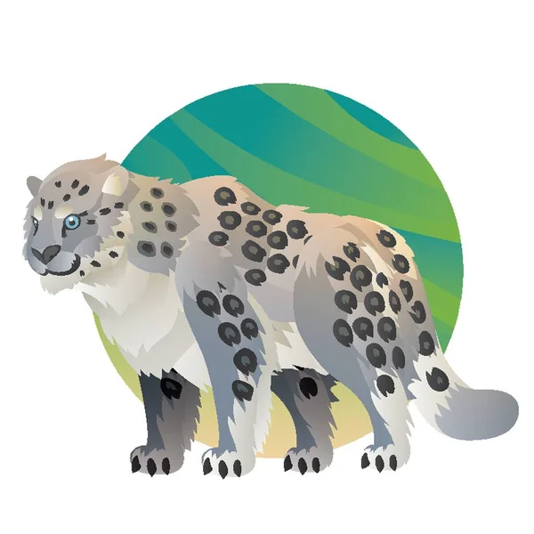 Uma Ilustração Leopardo Neve —  Vetores de Stock