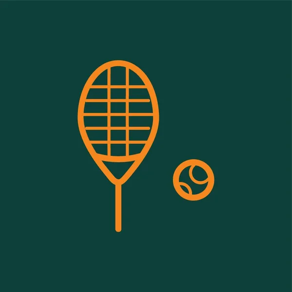 Ρακέτα Τένις Και Μπάλα — Διανυσματικό Αρχείο