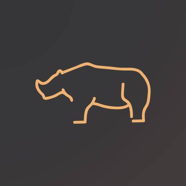 Gergedan simgesi vektör illüstrasyonu