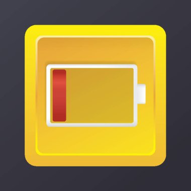 Düşük pil ikonu vektör çizimi