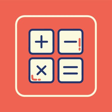 hesap makinesi simgesi vektör illüstrasyonu