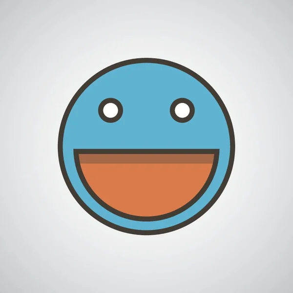 Cara Emoticono Vector Ilustración — Vector de stock