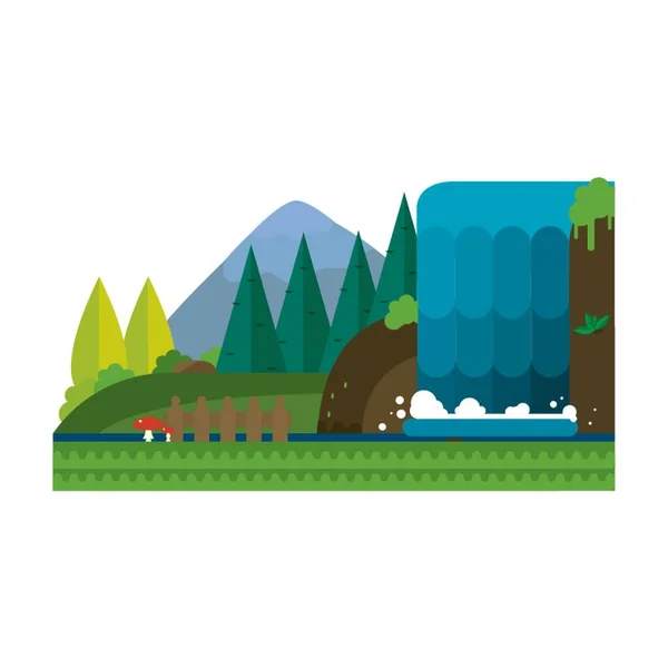 Paisaje Naturaleza Vector Ilustración — Archivo Imágenes Vectoriales