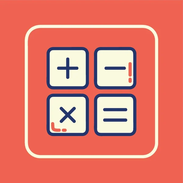 Calculadora Icono Vector Ilustración — Archivo Imágenes Vectoriales