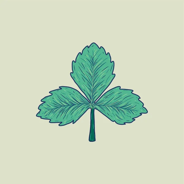 Векторная Иллюстрация Зелёного Листа — стоковый вектор