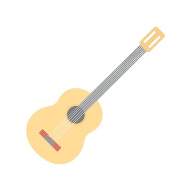 Akustik gitar simgesinin vektör çizimi