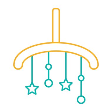 bebek beşiği bir halat ikonunda asılı