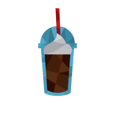 Bir bardak kola içeceğinin vektör çizimi