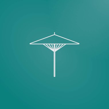 Web, mobil ve bilgi grafikleri için izole edilmiş tek satır simgesinin vektör çizimi.