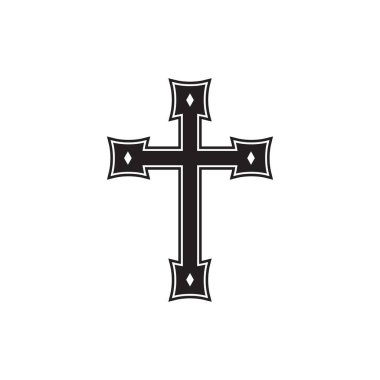 Çapraz tasarım vektör illüstrasyon simgesi 