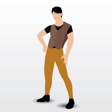 Takım elbiseli bir adamın vektör çizimi