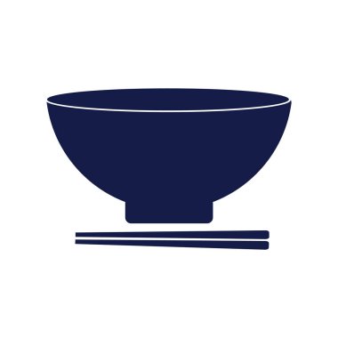 Çubuk ikon vektör illüstrasyonlu kase