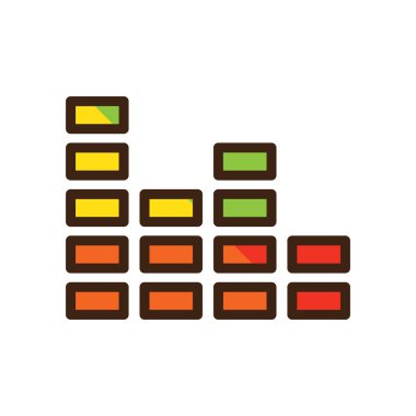 dengeleyici düz simge, vektör illüstrasyonu