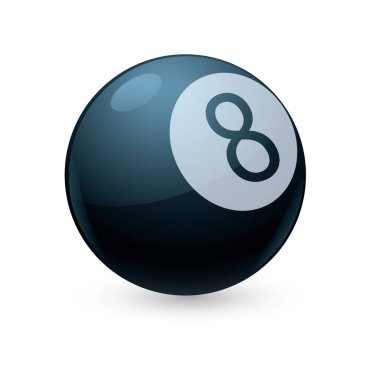 Bilardo topu, stilize vektör illüstrasyonu