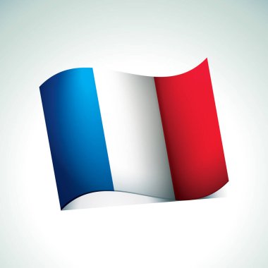 Fransa simgesi, vektör illüstrasyon arka planı