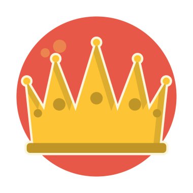 Crown simge vektör illüstrasyon simgesi 