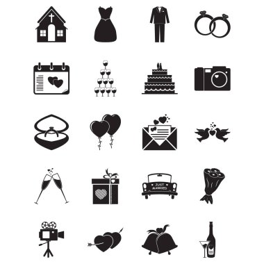 Düğün simgeleri koleksiyonu 
