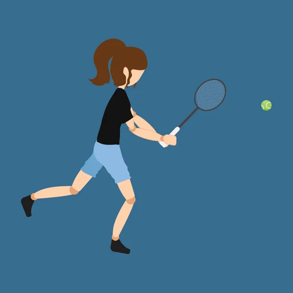 Diseño Del Jugador Tenis Ilustración Vectorial Eps10 Gráfico — Archivo Imágenes Vectoriales