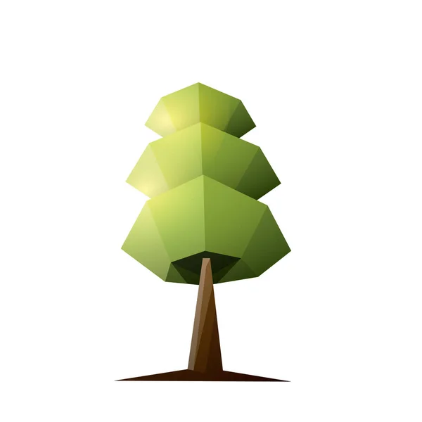 Векторная Иллюстрация Дерева Зелеными Деревьями — стоковый вектор