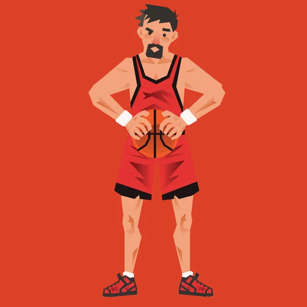 Basketball Ikone Bunte Vektorillustration — Stockvektor