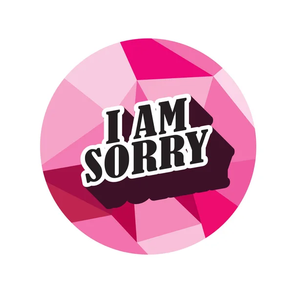Sorry Flat Icon Vector Illustration — Stock Vector