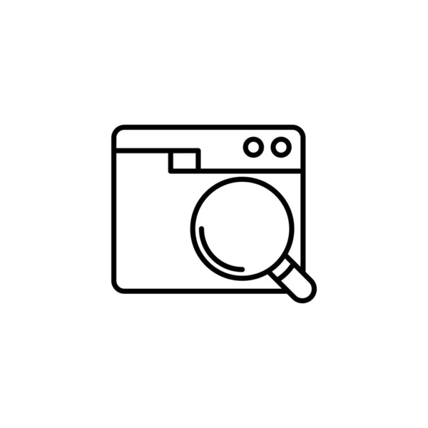 Waschmaschine Linie Symbol Für Web Handy Und Infografik Vektor Hellblaues — Stockvektor
