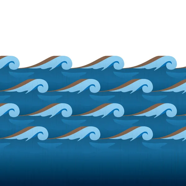 Ondas Agua Diseño Vector Ilustración — Vector de stock