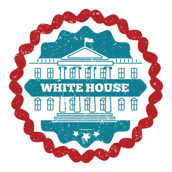 Grunge Selo Com Texto Casa Branca Ilustração Vetorial —  Vetores de Stock