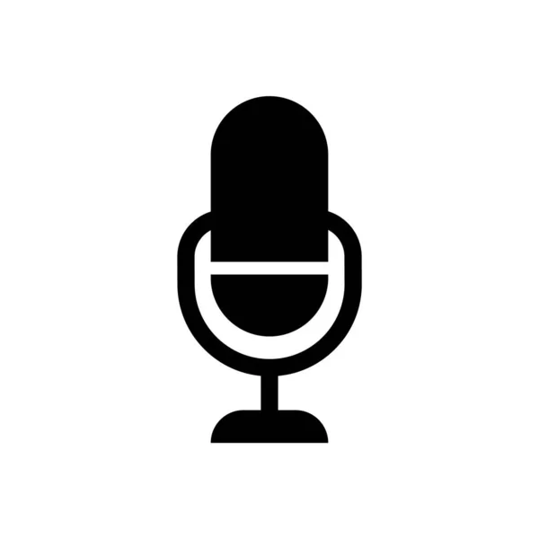 Іконка Мікрофона Вектор Ізольовано Білому Фоні — стоковий вектор