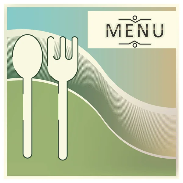 Restaurant Menü Design Flache Ikone Vektorillustration — Stockvektor