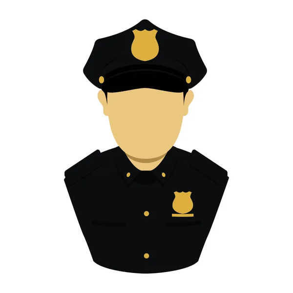 Policía Icono Vector Ilustración Diseño — Vector de stock