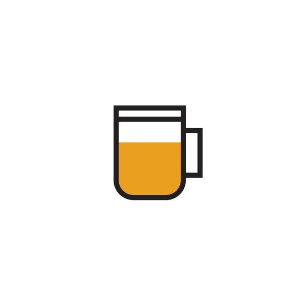 Taza Icono Plano Ilustración Vectorial — Archivo Imágenes Vectoriales