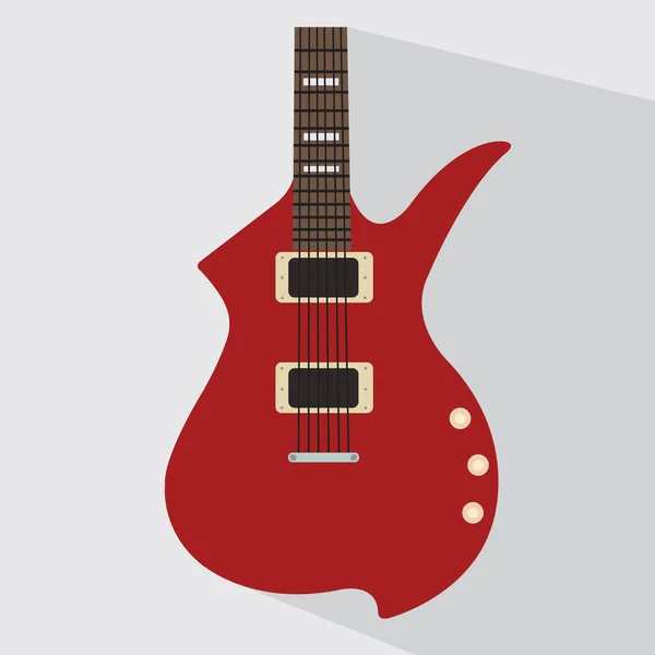 Guitarra Eléctrica Icono Plano Vector Ilustración — Archivo Imágenes Vectoriales