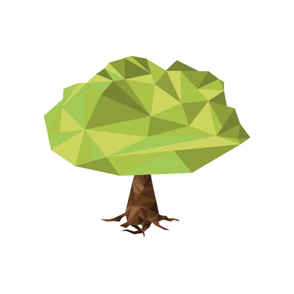 Ikona Stromu Plochém Stylu Izolované Bílém Pozadí Vektorové Ilustrace — Stockový vektor