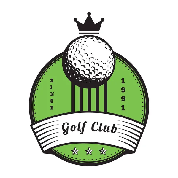 Étiquette Golf Illustration Vectorielle Colorée — Image vectorielle