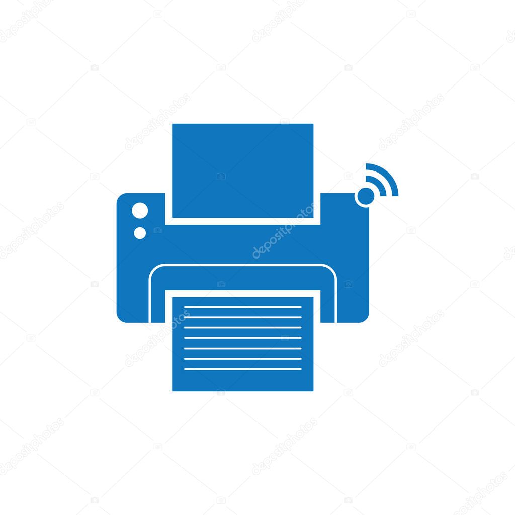 printer flat icon, vector illustration