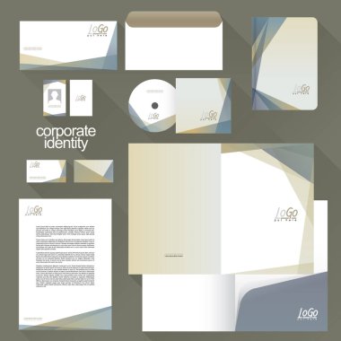 Şirket kimlik şablonu. vektör illüstrasyonu.