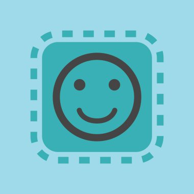 Gülümseme ikonu, vektör illüstrasyonu. düz tasarım biçimi