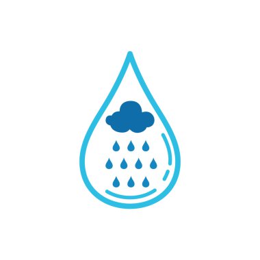 Su damlası ikonu. vektör illüstrasyonu